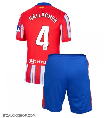 Atletico Madrid Conor Gallagher #4 Prima Maglia Bambino 2024-25 Manica Corta (+ Pantaloni corti)